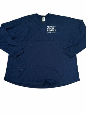 NWT Cirque Du Soleil Spirit Jersey 'Twas the Night Before Sparkly Navy size 2XL